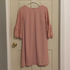 Pink Dress with Bell Sleeves